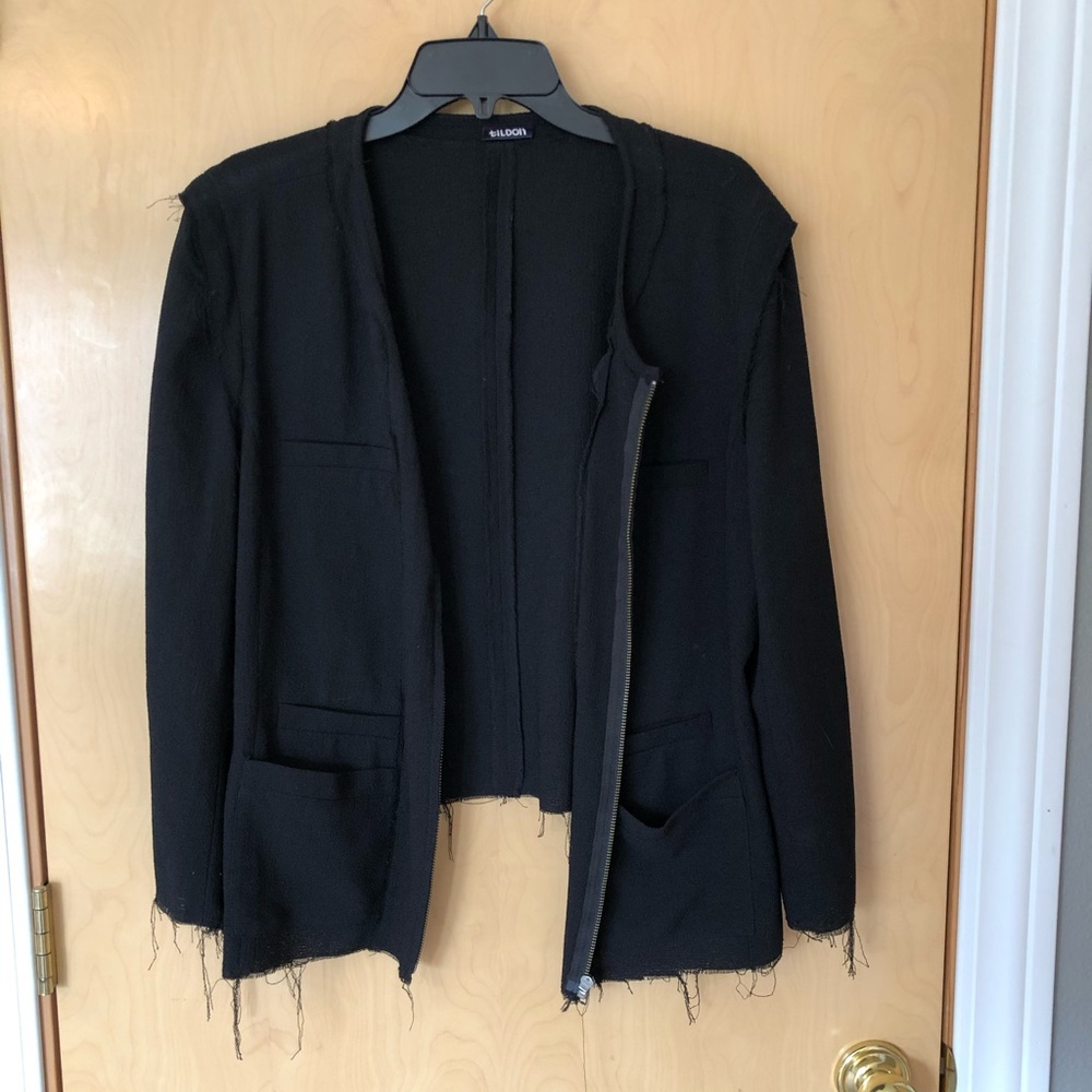 Tildon frayed hem blazer